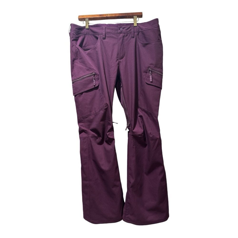 Burton Ski Snow Pants Women's XL Gloria Insulated Snowboard Slim Fit Flare Plum